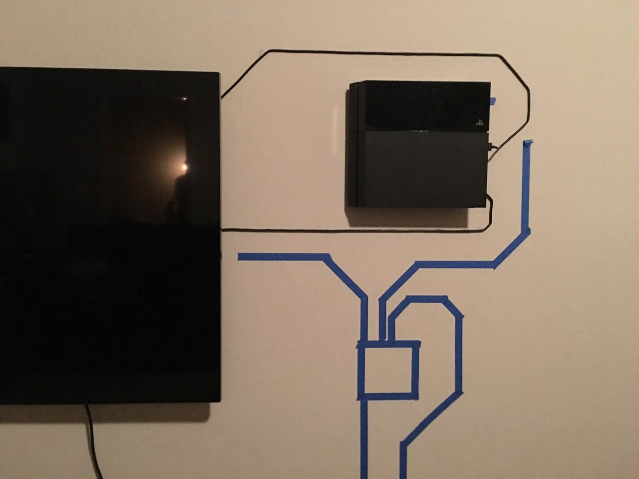 Playstation connect and install on wall